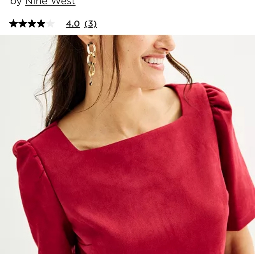 Nine West Scuba Faux Suede Dress